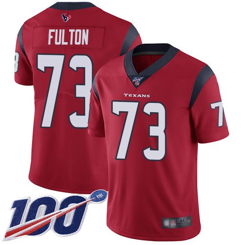 Houston Texans Limited Red Men Zach Fulton Alternate Jersey NFL Football 73 100th Season Vapor Untouchable